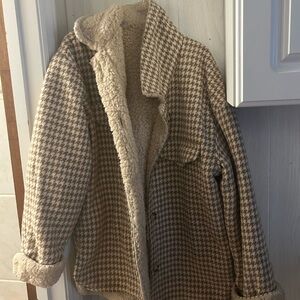 Sweet Rain Cream Sherpa-Lined Jacket